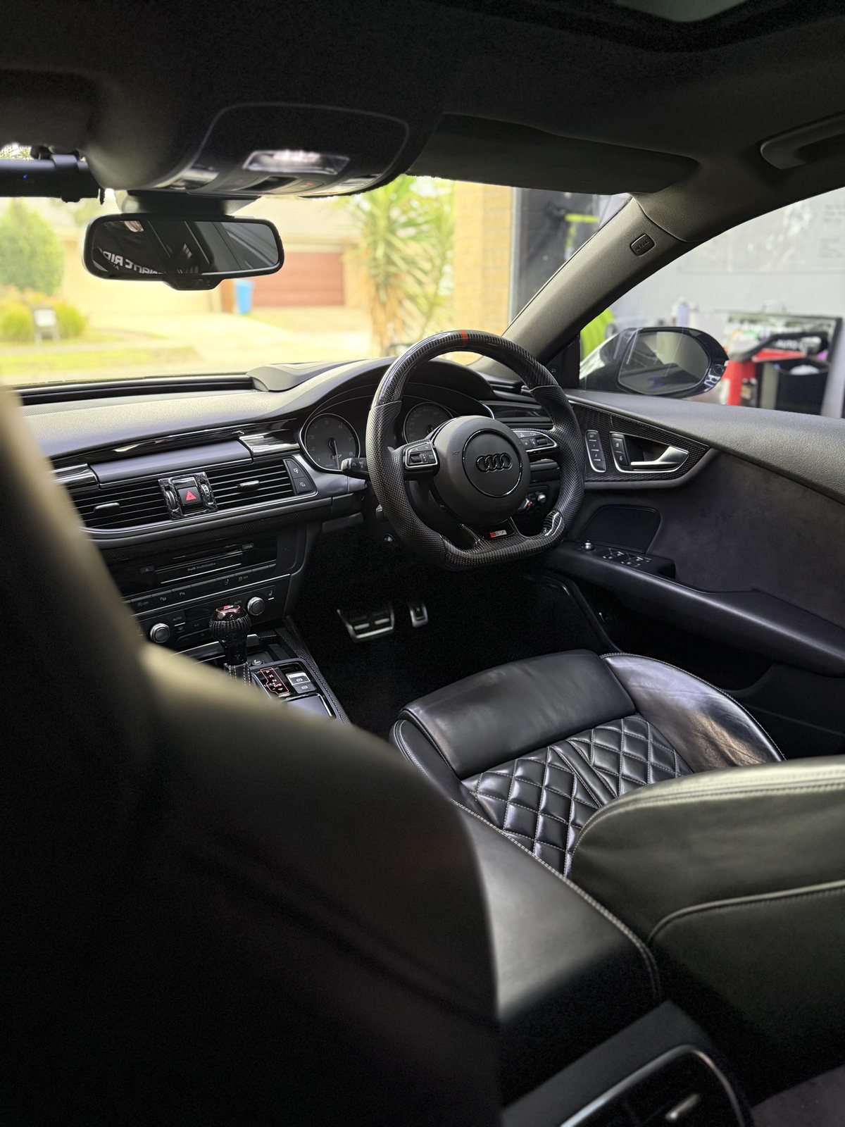 Audi S7 cabin after a full interior detail