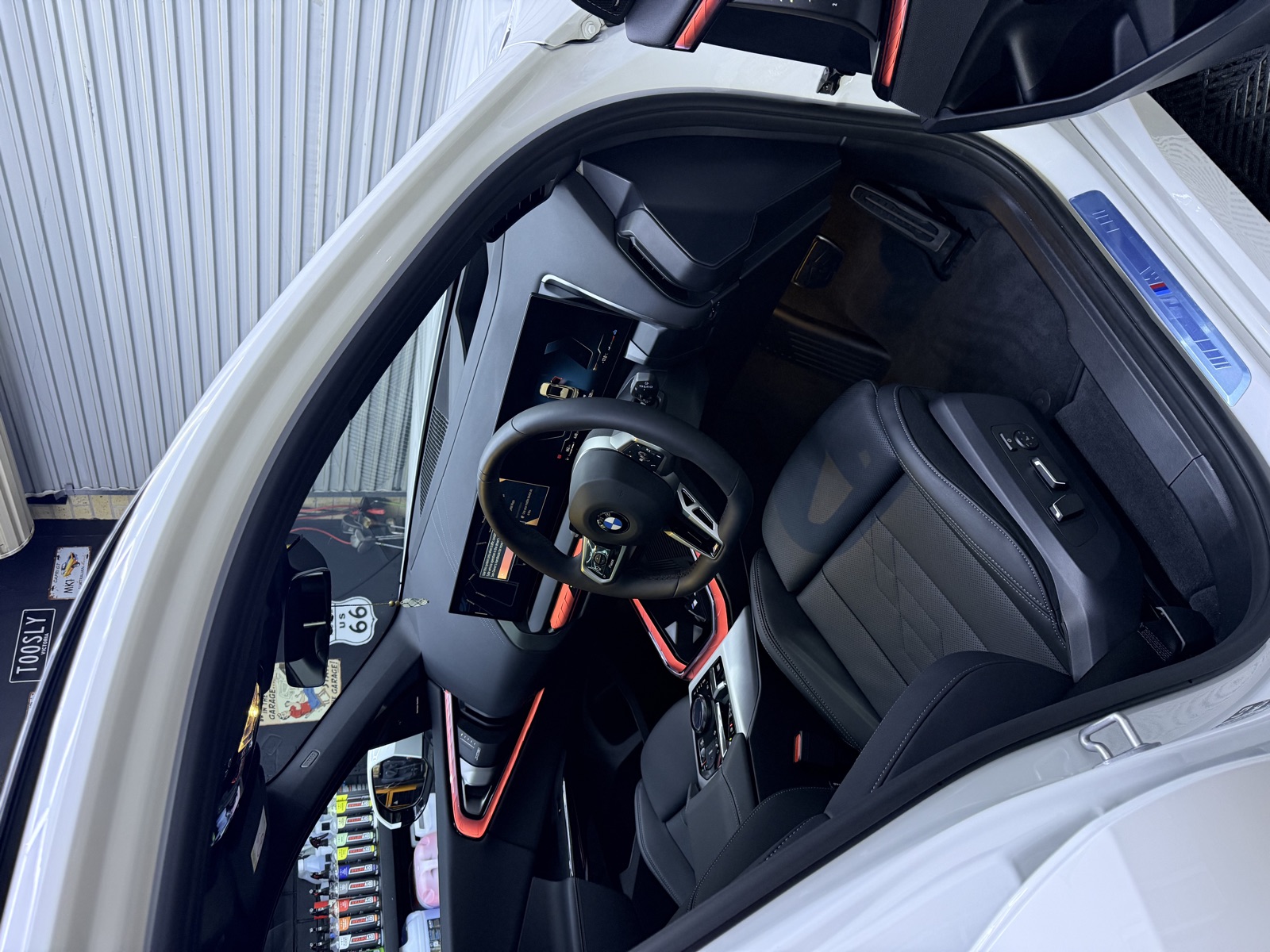 Detailed BMW interior