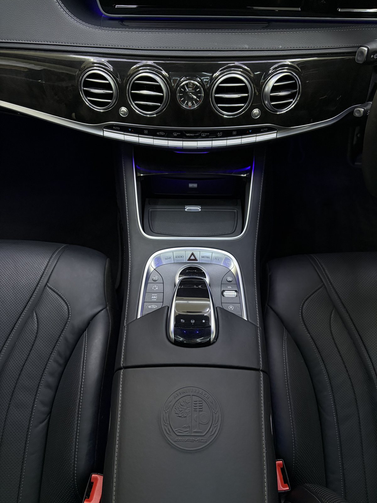 Mercedes-AMG S63 centre console after an interior detail
