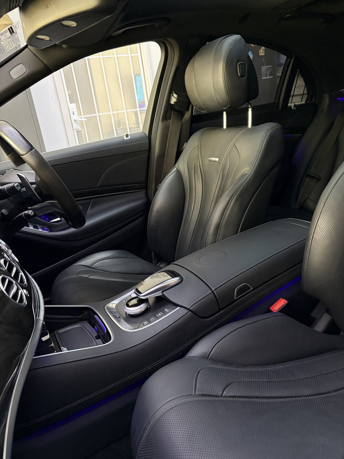 Mercedes-AMG S63 front seats after an interior detail