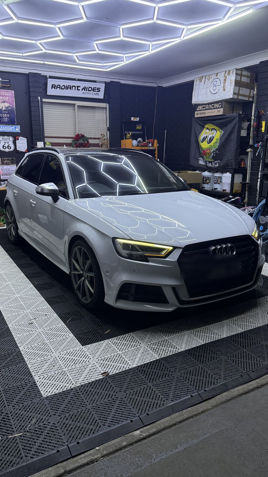 Audi S3 with nano ceramic window tint fitted at the Cranbourne North studio